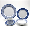 Blue Geometric Cup and Saucer